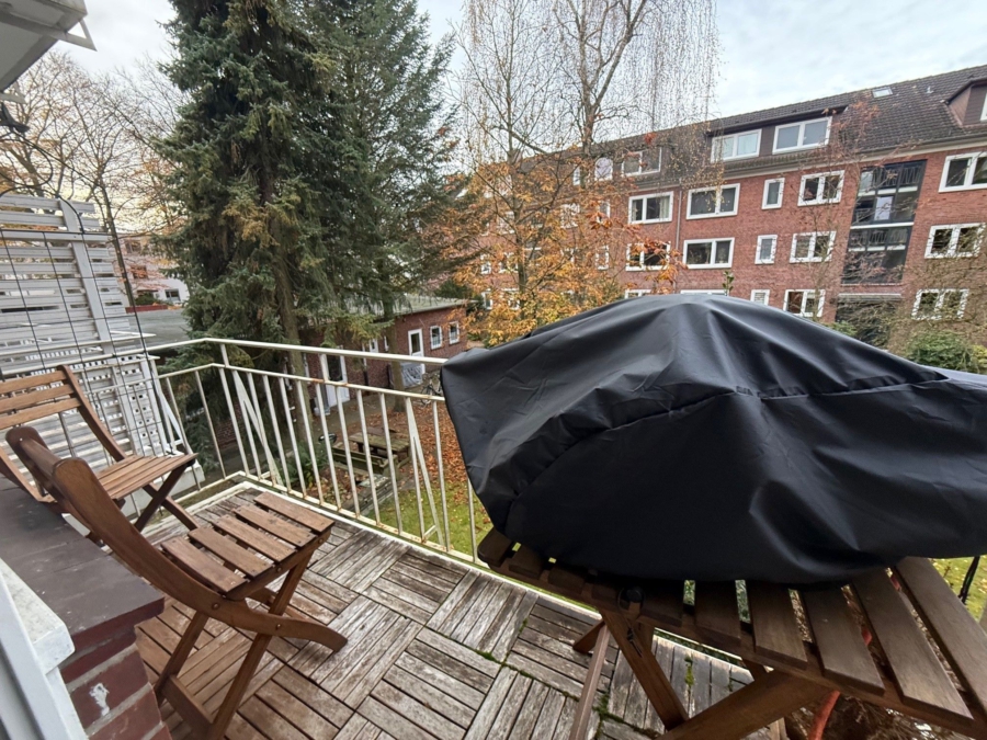 Balkon - 2-Zimmer-Wohnung mit Nähe zur City-Nord und Alsterlauf