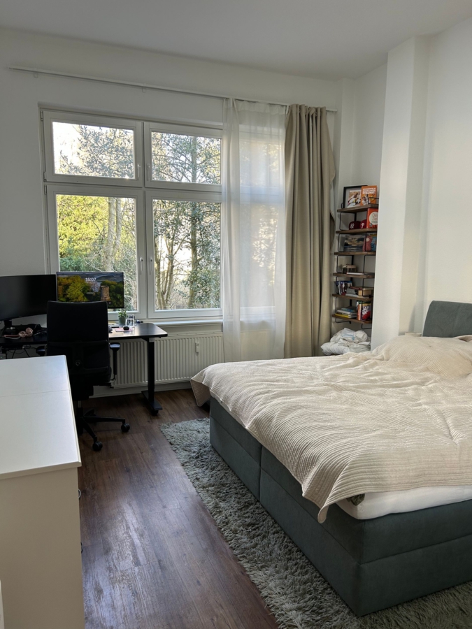 Schlafzimmer - 2-Zimmer-Wohnung mit Balkon in Uhlenhorst