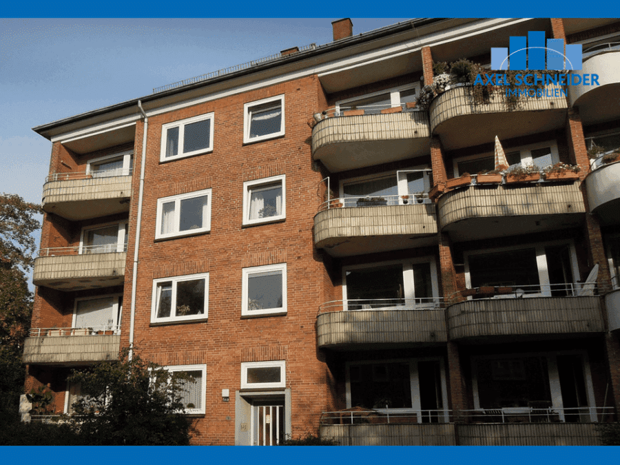 Gluckstraße 54a - Vollständig sanierte 2-Zimmer-Wohnung mit Balkon in ruhige Lage zum Eilbekkanal